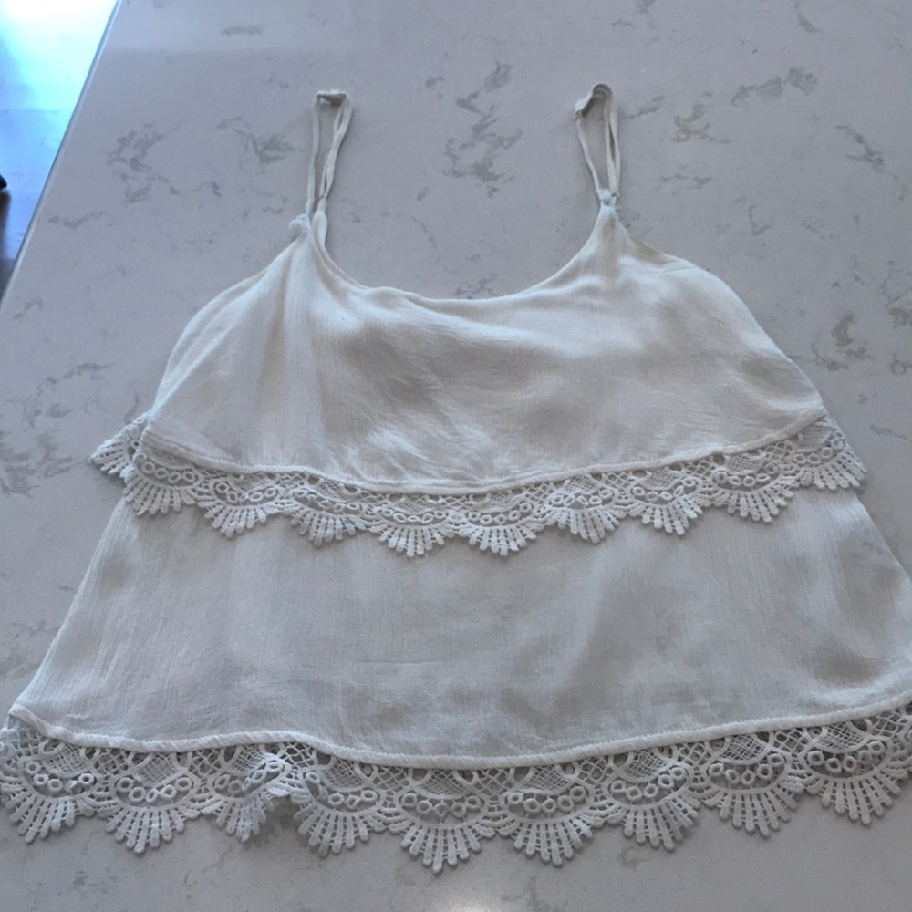 White lace top from garage